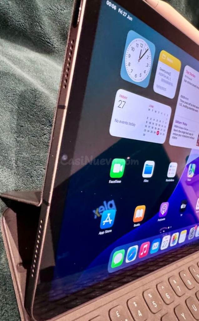 iPad Air de Apple (5.ª generación) de 10,9” con Wi-Fi y conexión celular, 64 GB, funda con teclado y Apple Pencil. iOS 26.4 instalado. - foto 4