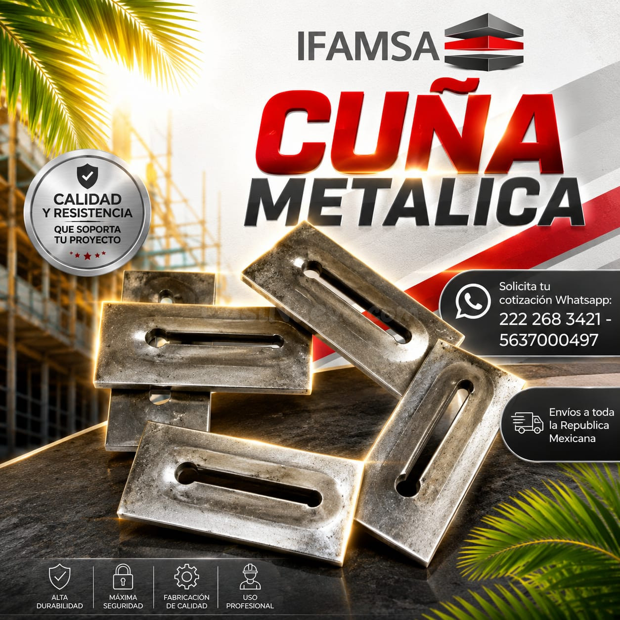 Cuñas Metálicas para construcción