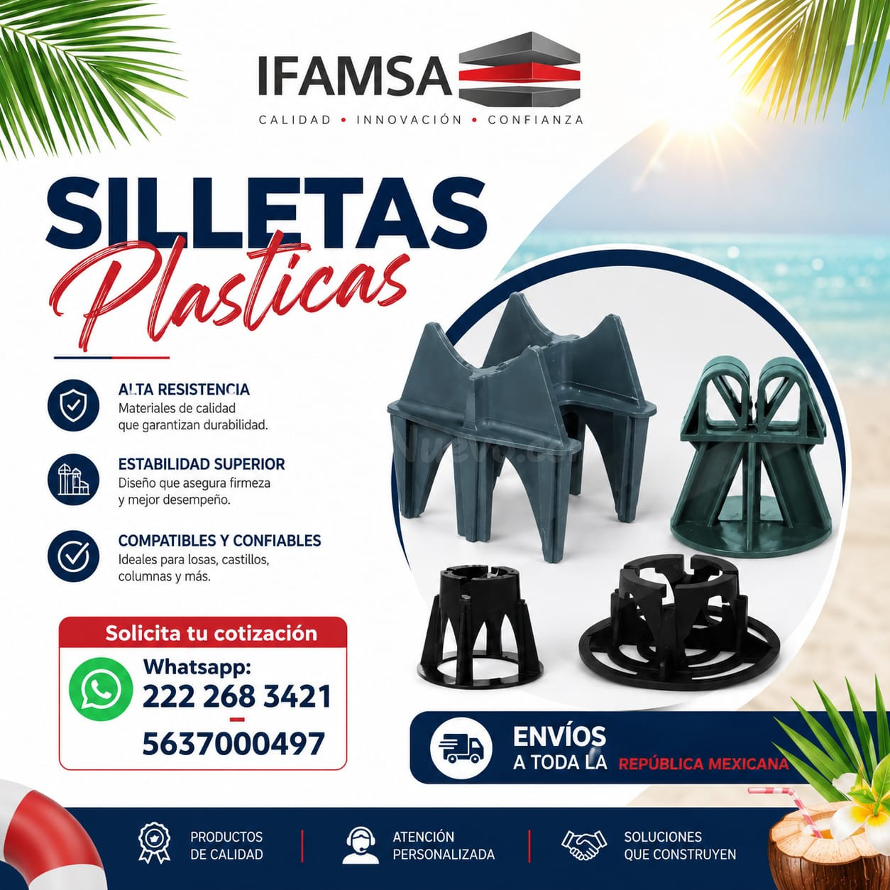 SILLETAS PLASTICAS PARA CIMBRA