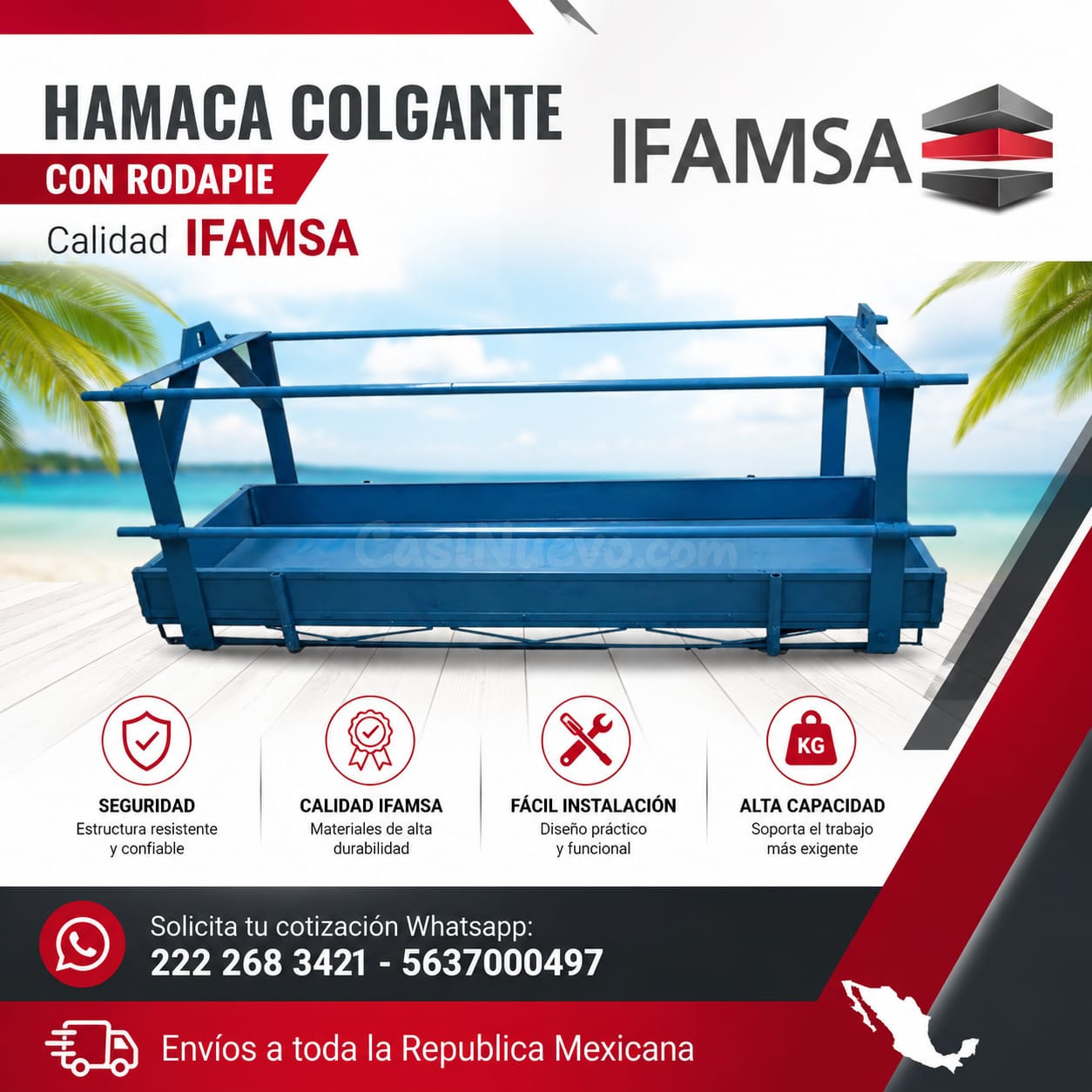 HAMACA COLGANTE CON RODAPIE IFAMSAA