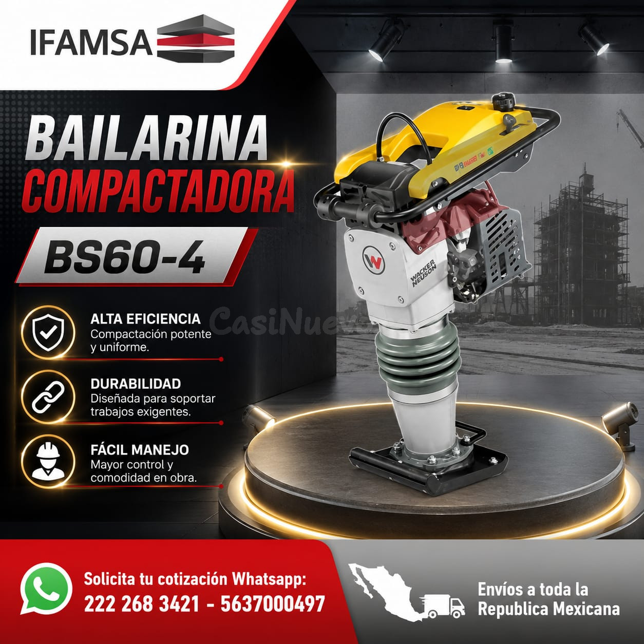 BAILARINA COMPACTADORA 4 TIEMPOS WN BS60-4
