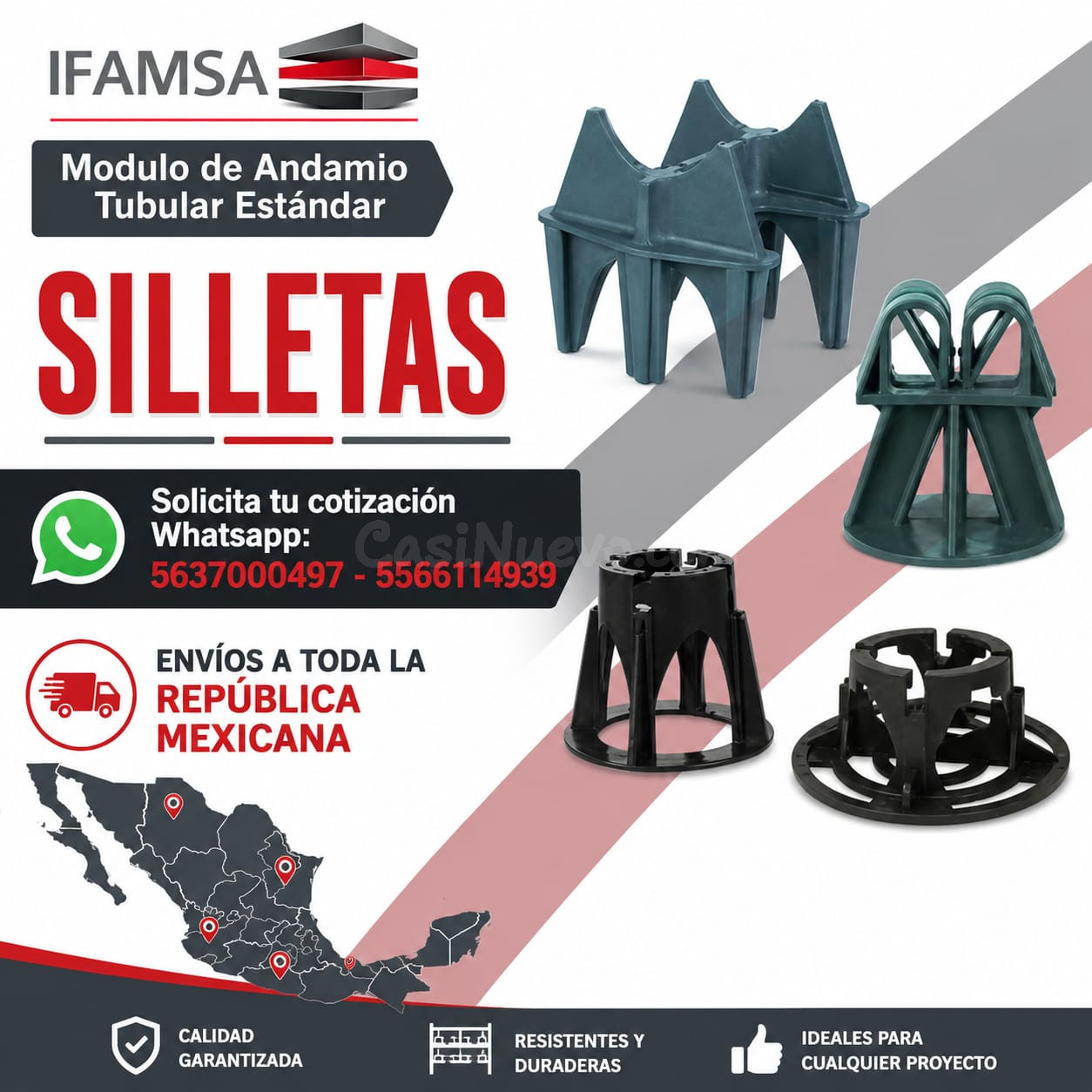 Soporte tubular andamio silletas IFAMSA