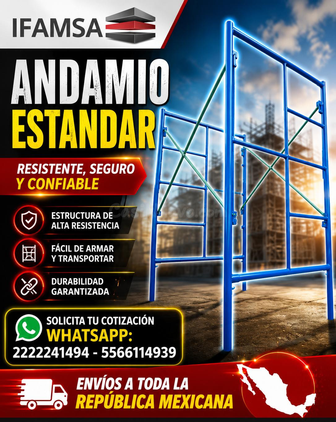 MODULO DE ANDAMIO TUBULAR ESTANDAR EN RENTA