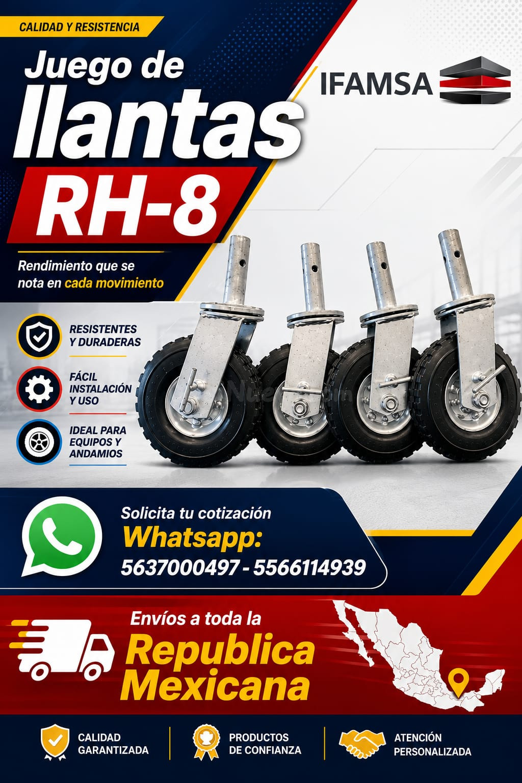 JUEGO DE RUEDAS (COMPLEMENTO PARA ANDAMIOS)