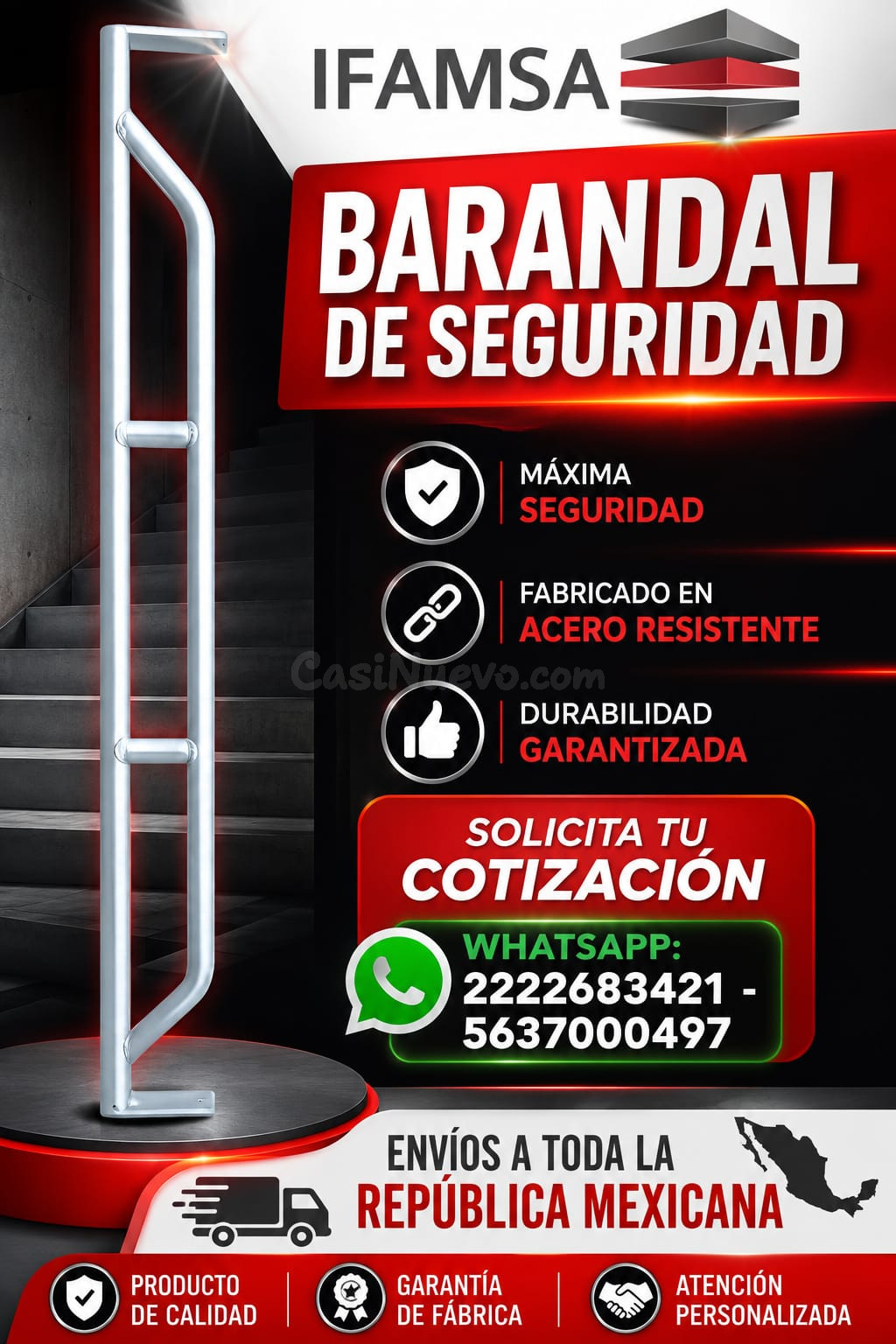 BARANDALES DE SEGURIDAD (PARA TORRES DE ANDAMIO)