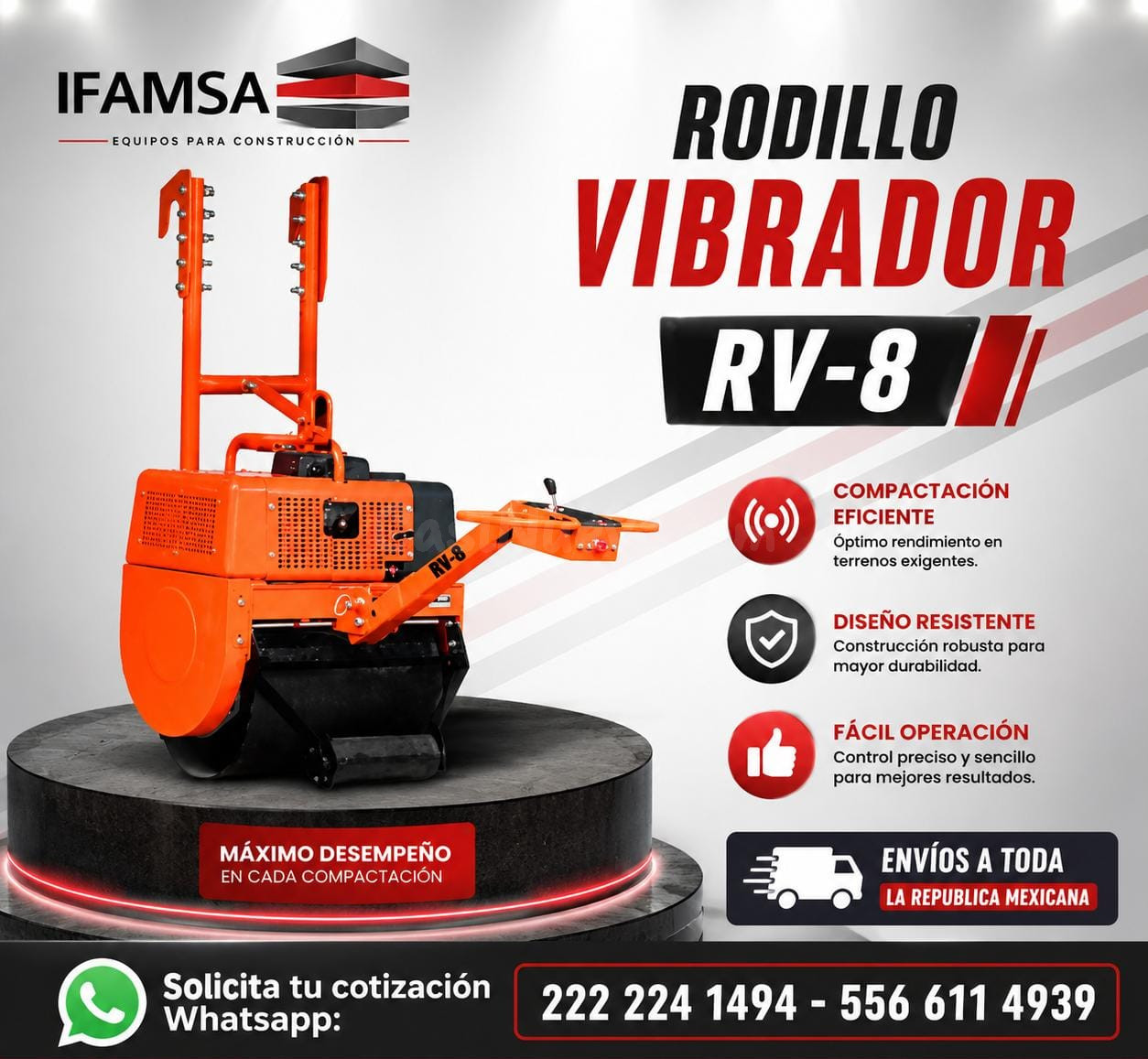 JOPER RODILLO VIBRADOR RV-8