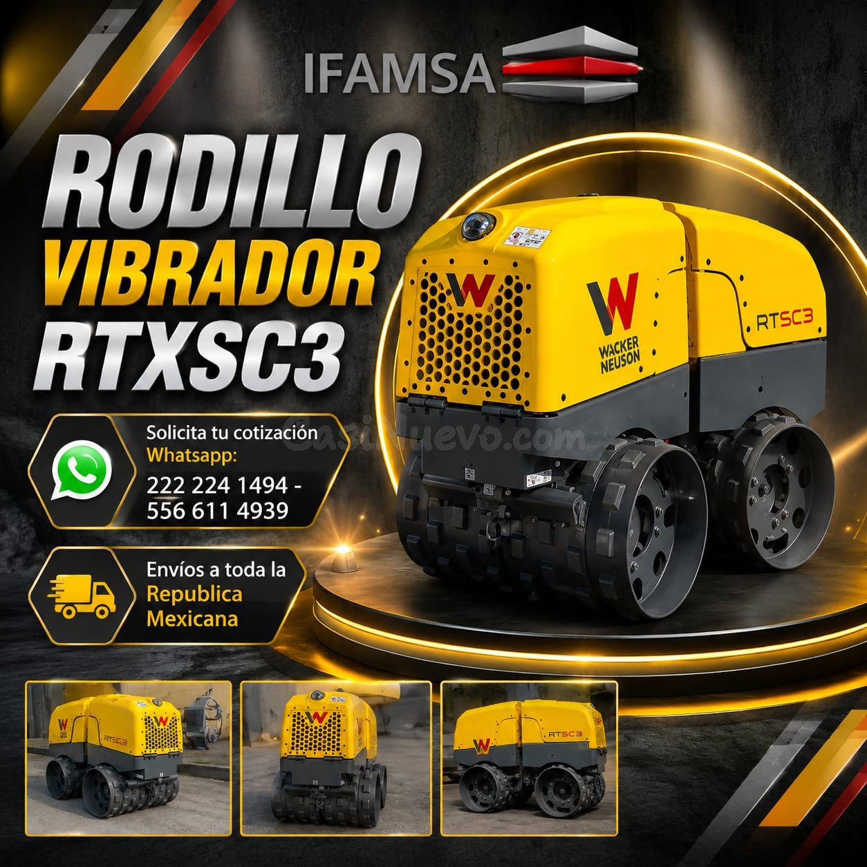 RODILLO VIBRADOR RTXSC3 WACKER NEUSON