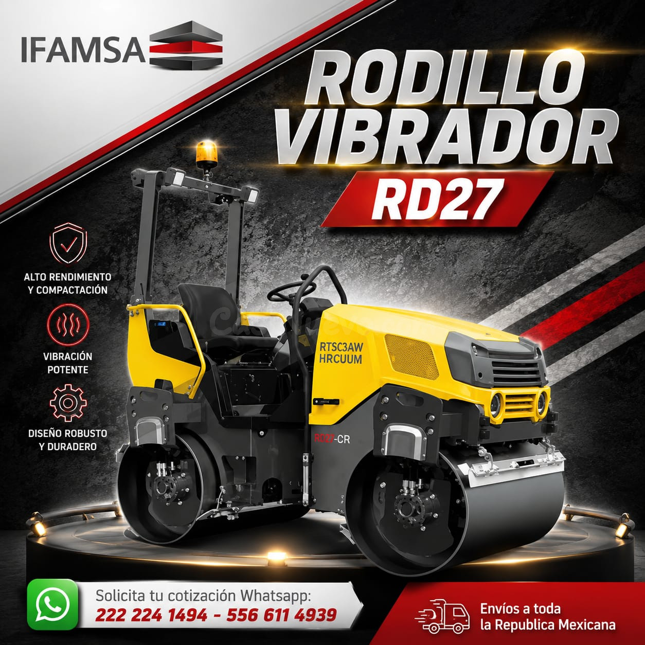 WACKER NEUSON RODILLO VIBRADOR  RD27
