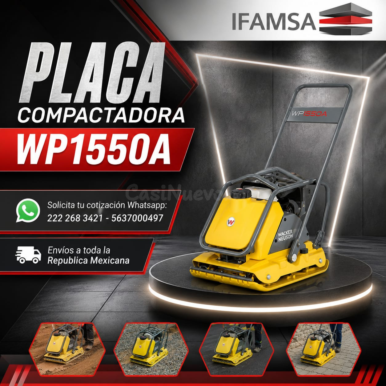 Compactadora WP1550A Wacker Neuson