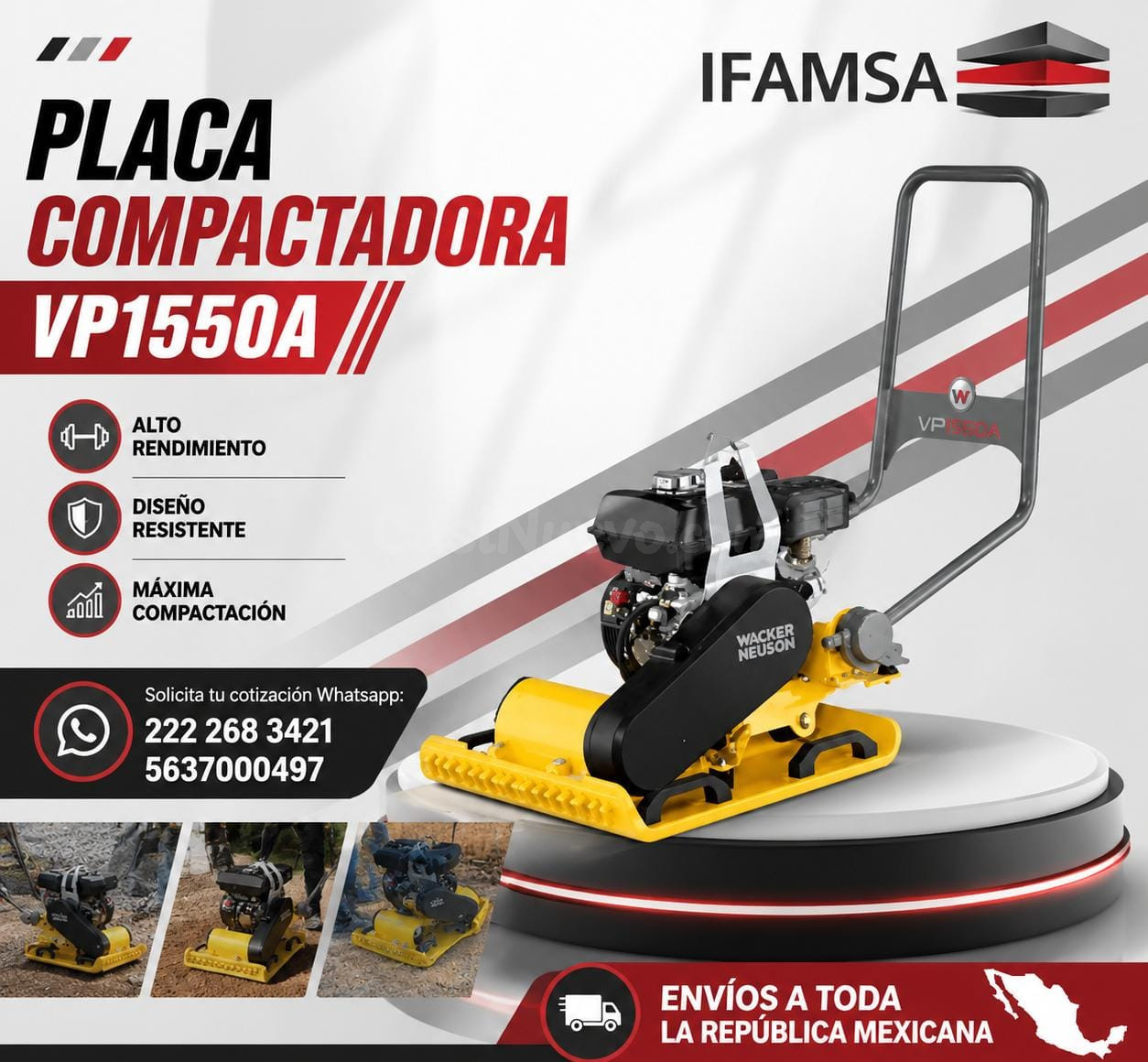 PLACA COMPACTADORA WACKER NEUSON VP1550A