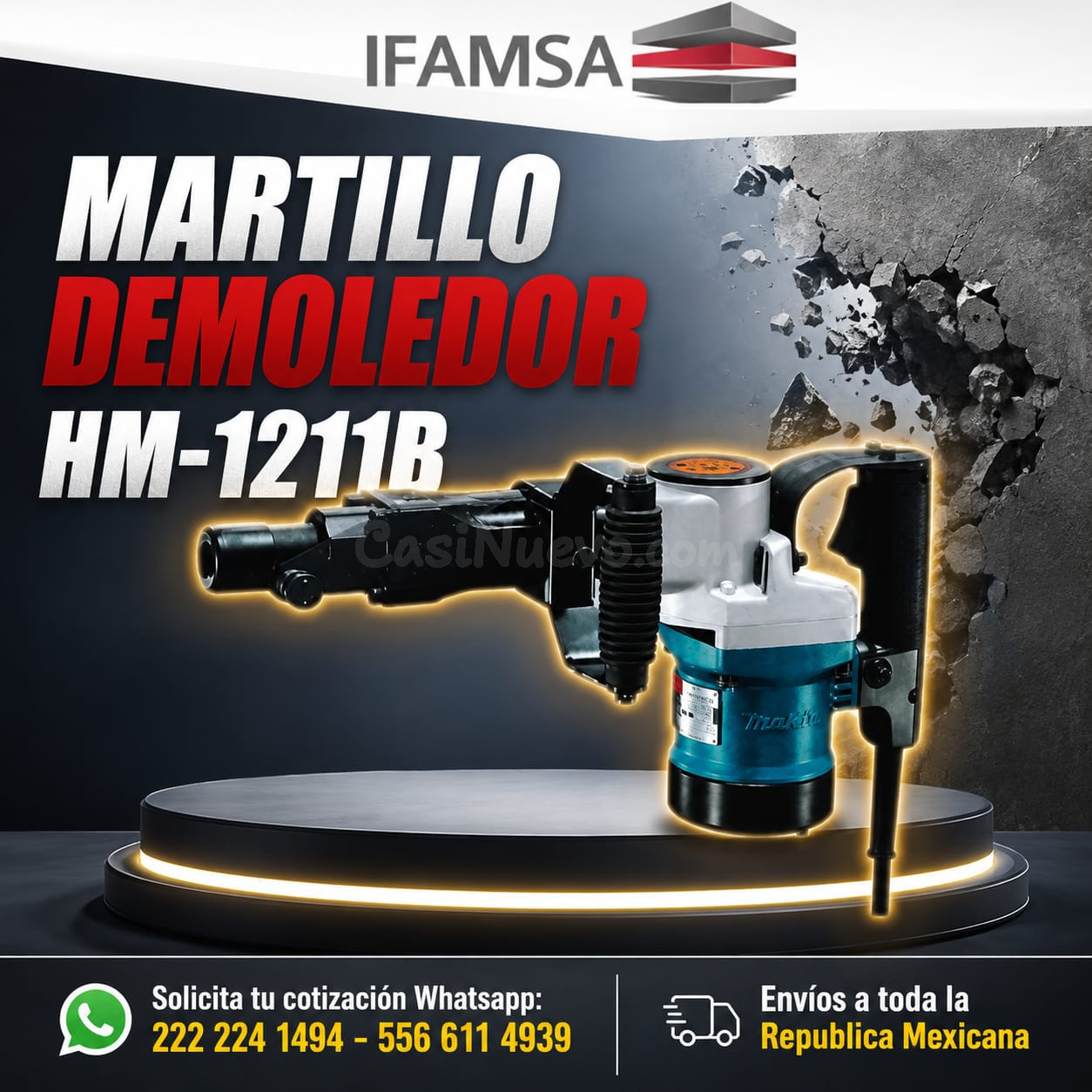 MARTILLO DEMOLEDOR MAKITA HM-1211B