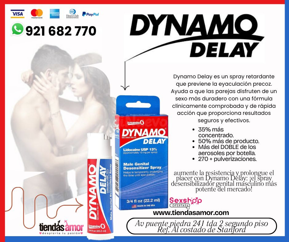 DYNAMO DELAY Más control, más placer/Tienda para Adultos Novedades y Productos Exclusivos 921682770 ENVIOS NACIONAL Lima y Provincia