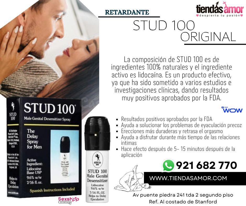 Stud 100 Original  100% naturales Retardante/Tienda para Adultos Novedades y Productos Exclusivos 921682770 ENVIOS NACIONAL Lima y Provincia