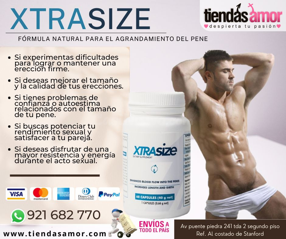 Xtrasize 60 Caps resistencia y energía durante el acto sexual/Tienda para Adultos Novedades y Productos Exclusivos 921682770 ENVIOS NACIONAL Lima y Provincia