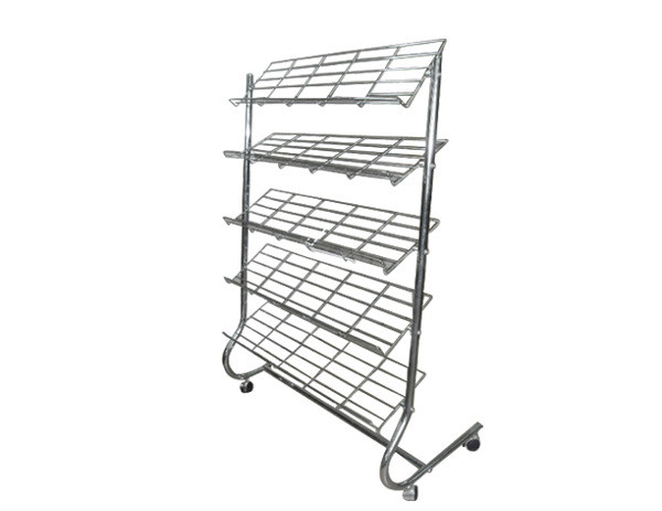 Estantería modular de botellas plateada 180x50x40 cm