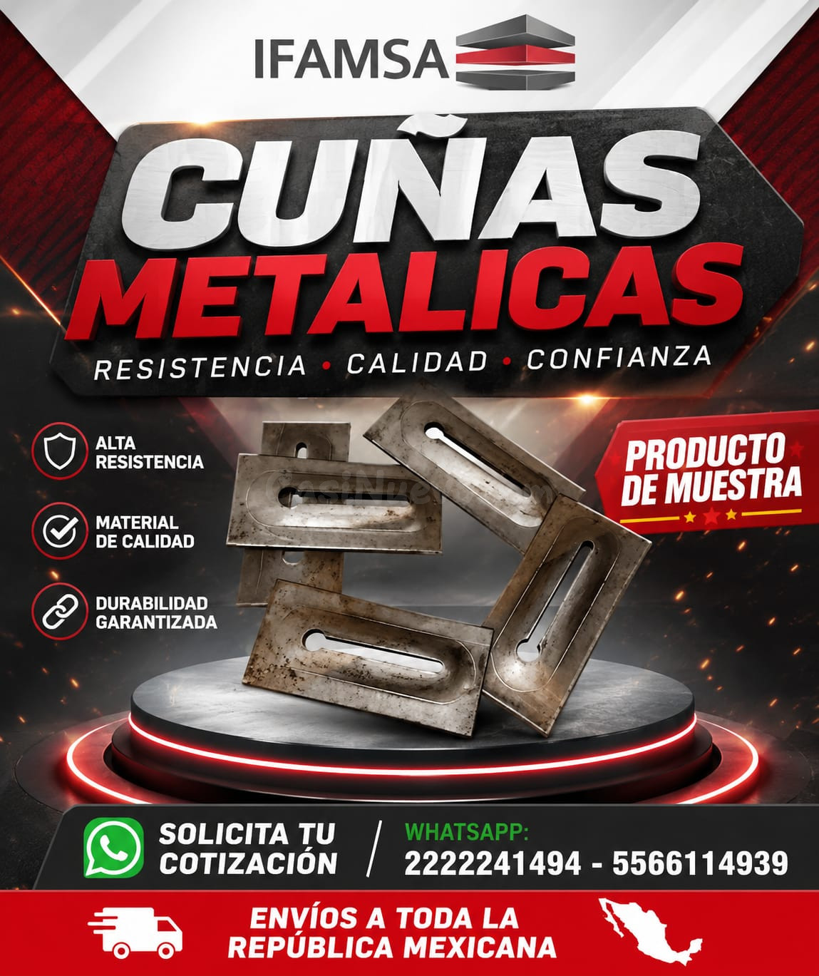 CUÑA METALICA PARA CIMBRA