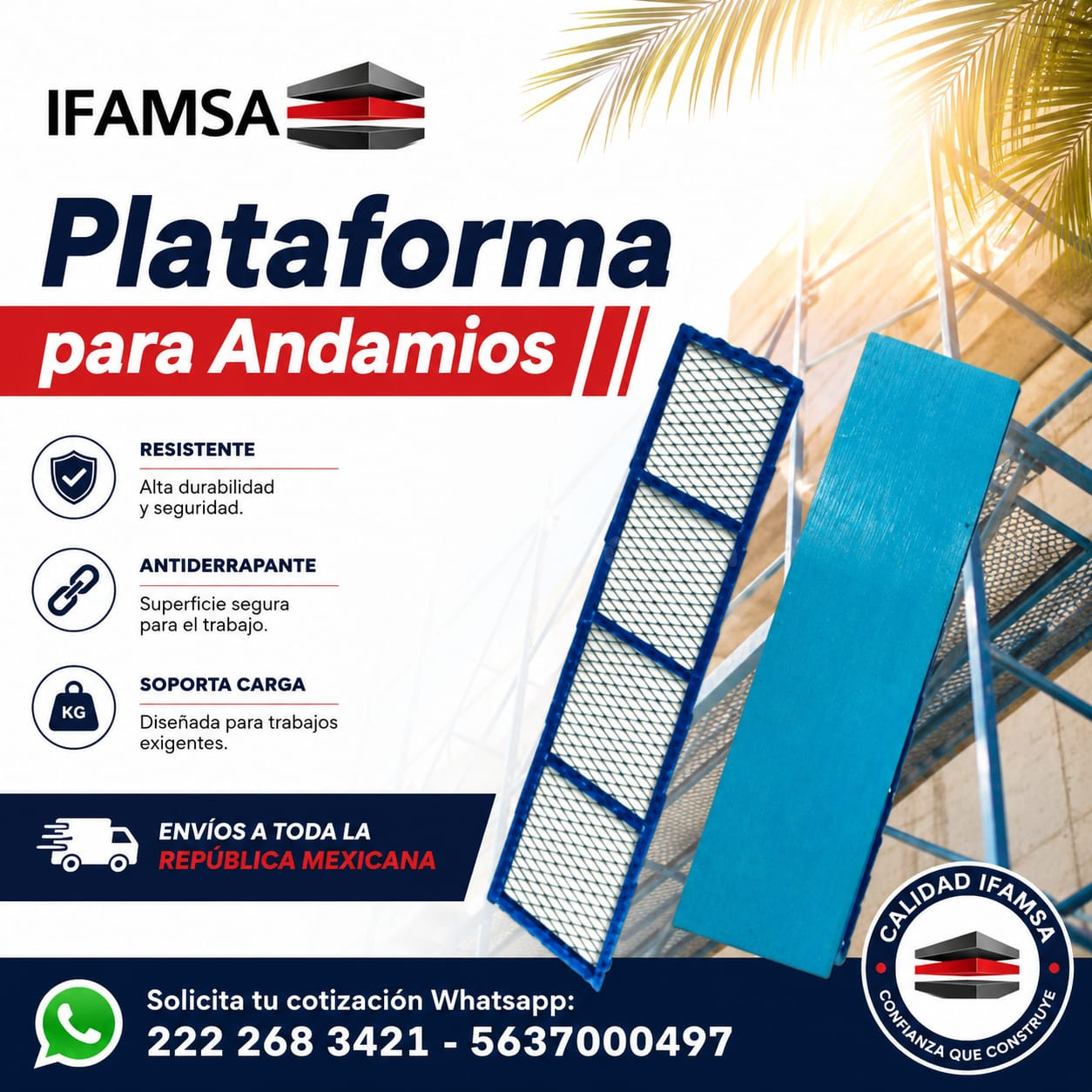 PLATAFORMAS PARA ANDAMIOS