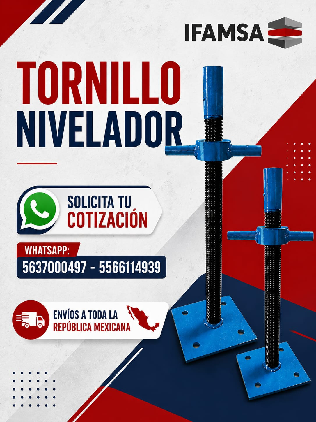 TORNILLO NIVELADOR O GATO REGULABLE