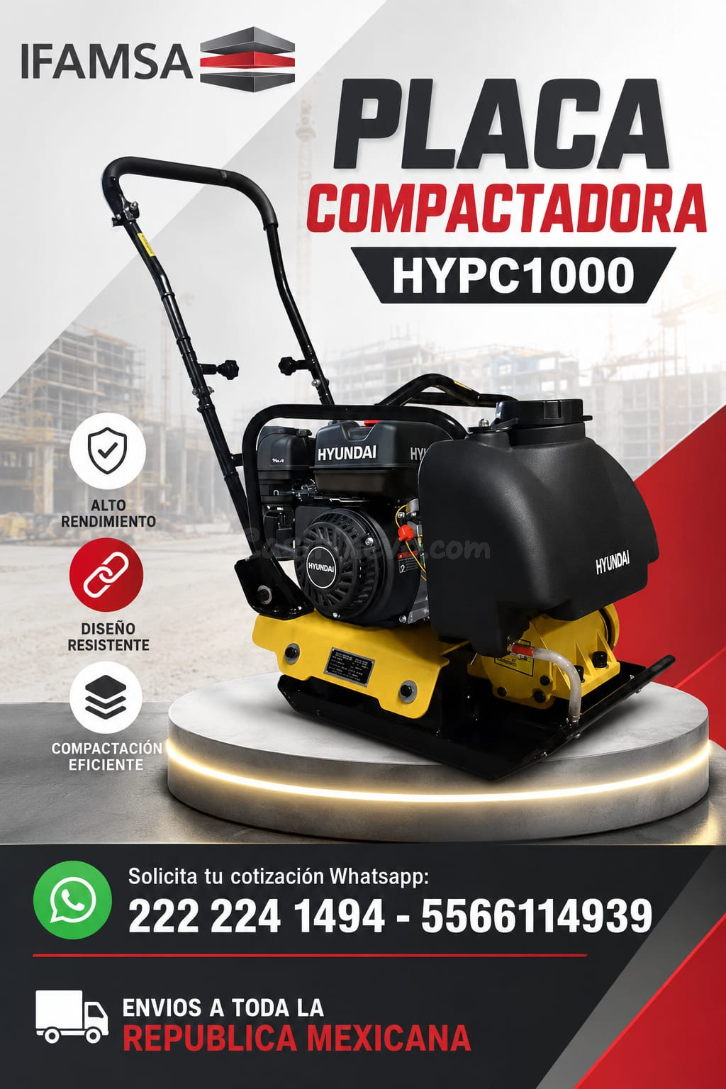 HYUNDAI HYPC1000 PLACA COMPACTADORA