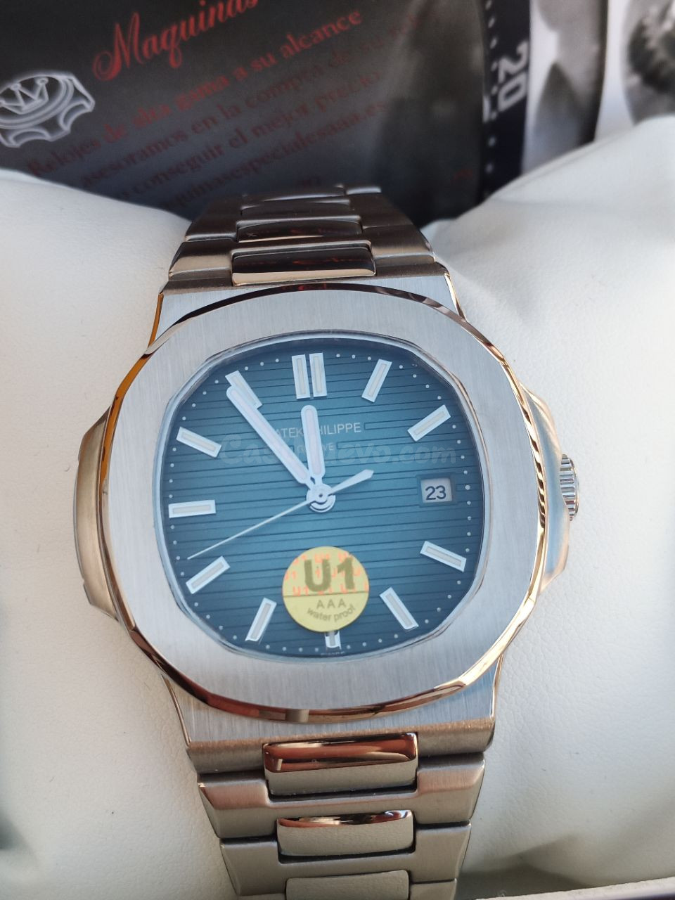 Patek Philippe Nautilus automátic gran edición tapa vista y 