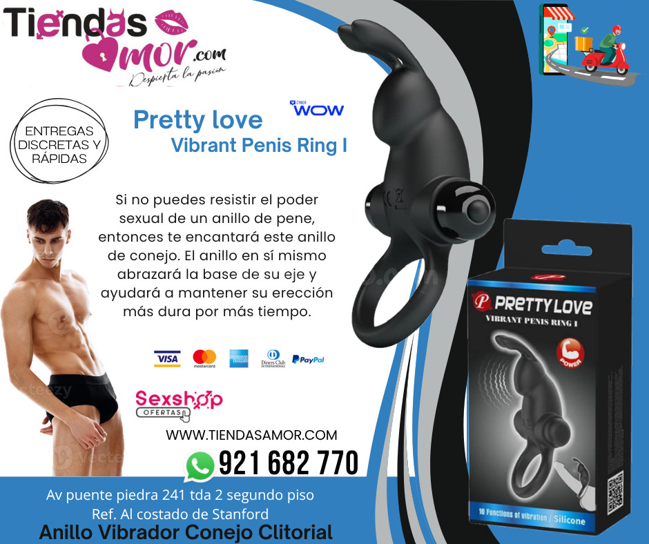 Anillo Vibrador Conejo Clitorial Vibrant Penis Ring I/Tienda para Adultos | Novedades y Productos Exclusivos 921682770ENVIOS NACIONAL Lima y Departamentos