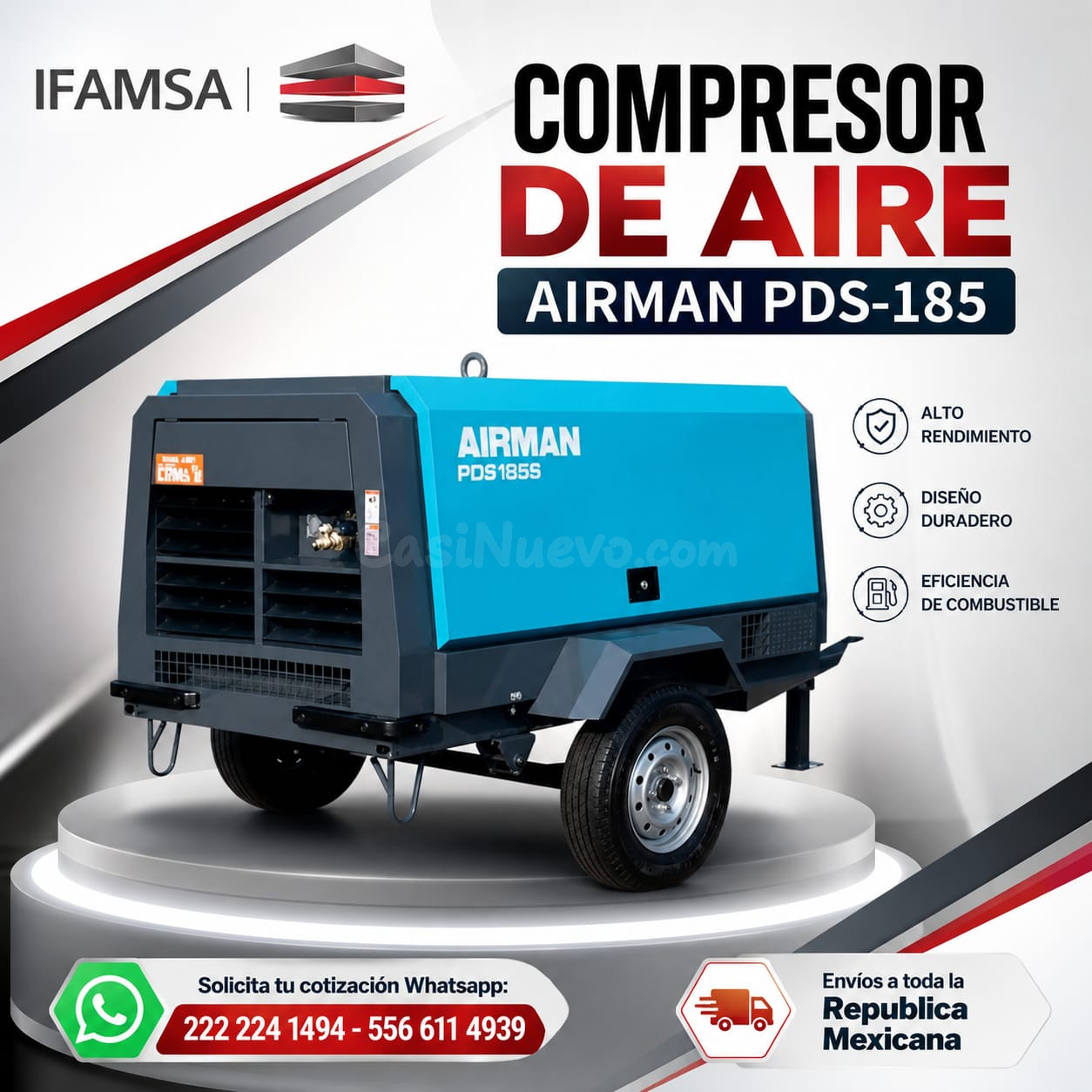 COMPRESOR DE AIRE AIRMAN PDS-185