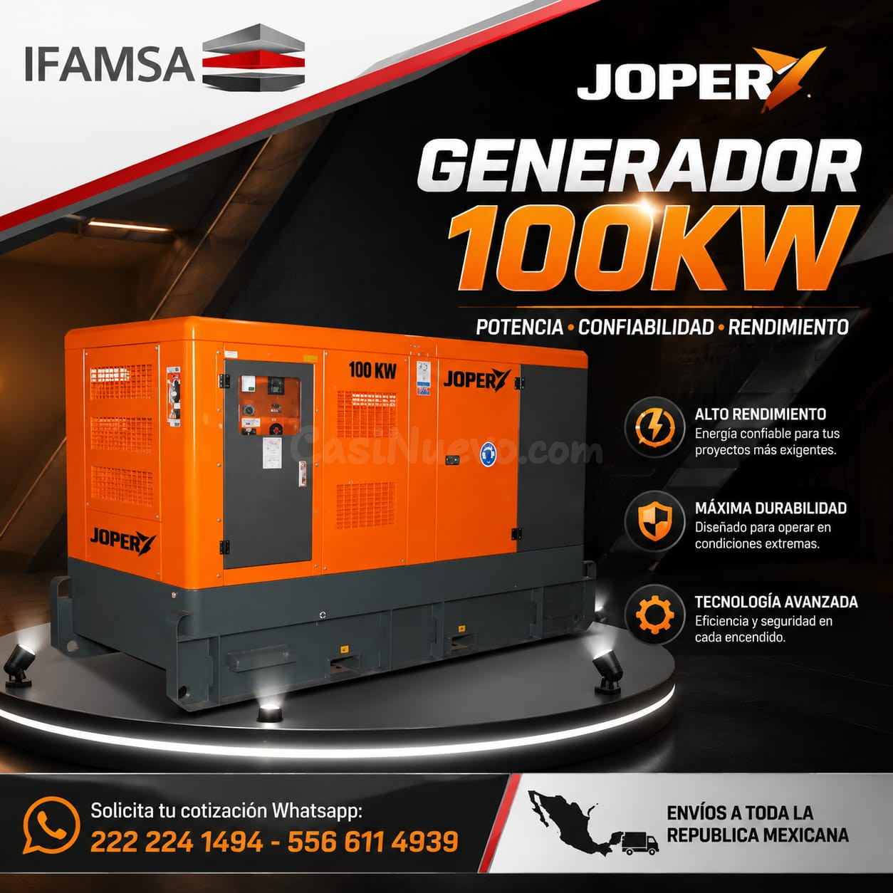 JOPER GENERADOR 100KW IFAMSA
