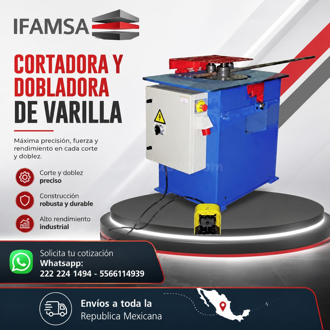 CORTADORA Y DOBLADORA DE VARILLA COMBI 32/36 ALBA