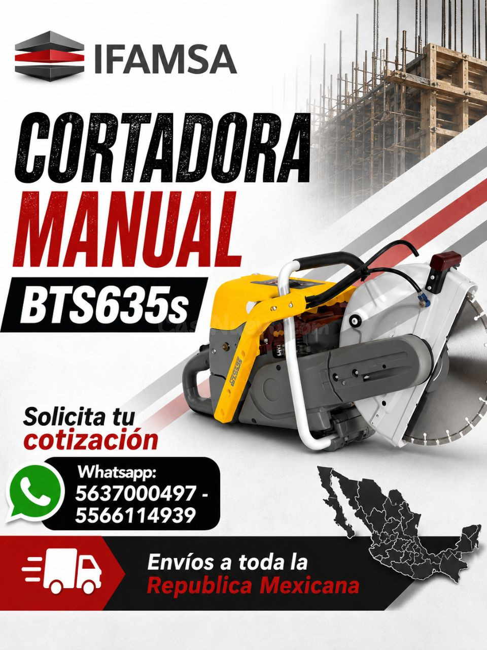 CORTADORA A GASOLINA MANUAL WN BTS635s