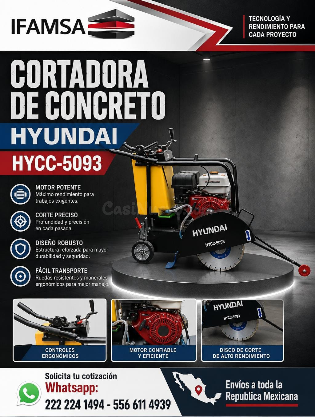 CORTADORA DE CONCRETO HYUNDAI HYCC5093