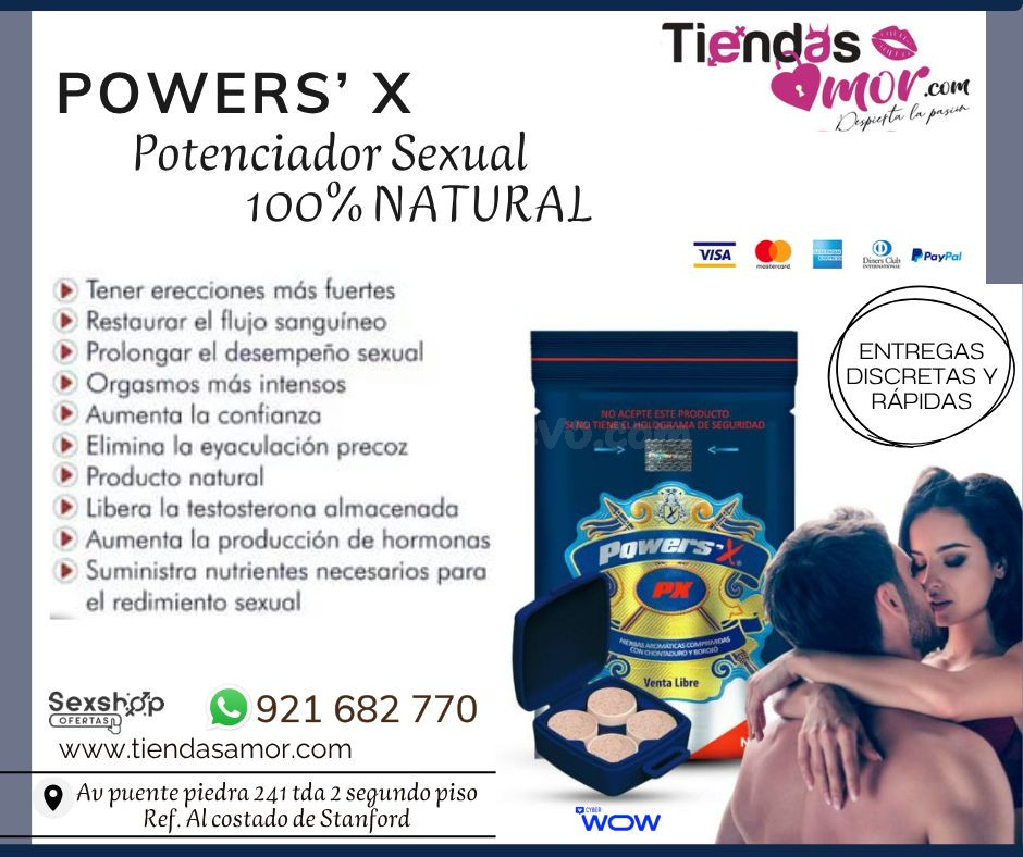 PowerS´X  Potenciador Sexual 100% NATURAL/potencia sexual eyaculación precoz, impotencia 921682770 ENVIOS NACIONAL Lima y Departamentos