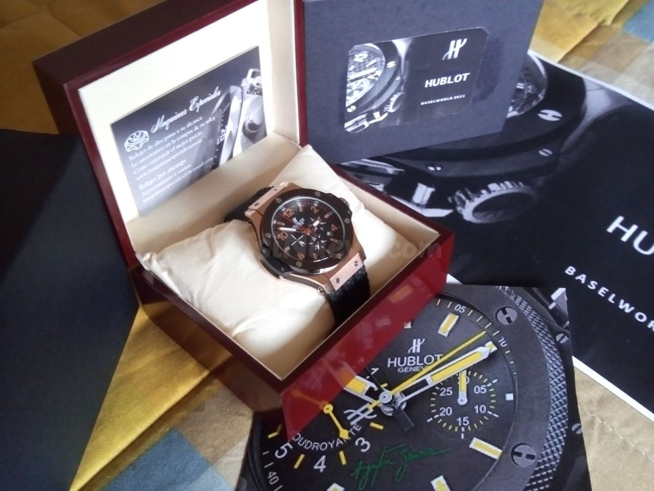 Hublot Big Bang Carbono F-1 automático tapa vista, bisel cer