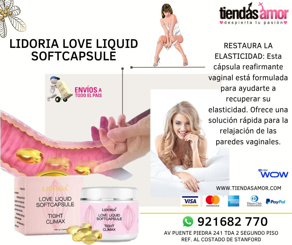 Lidoria Love Liquid Softcapsule/desarrollo del pene, potencia sexual eyaculación precoz, impotencia 921682770 ENVIOS NACIONAL Lima y Departamentos
