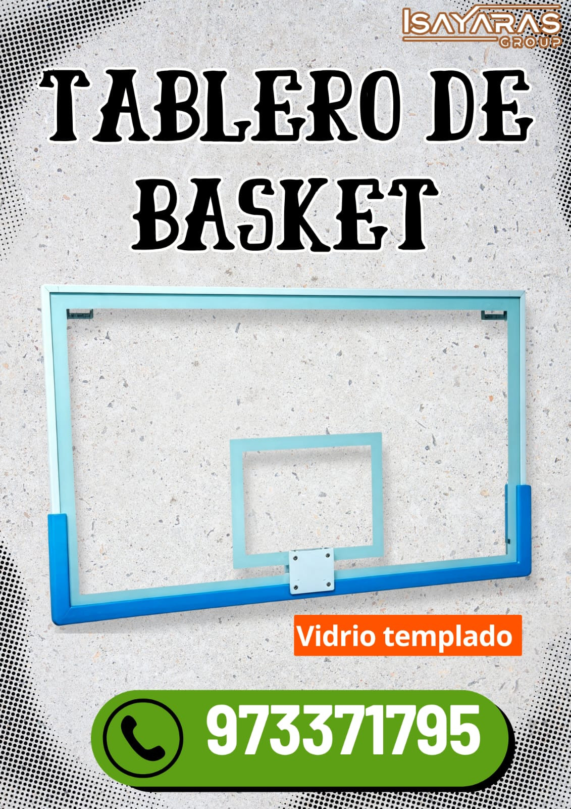 TABLERO DE BASQUET DE CALIDAD RESISTENTE Y DURADERA