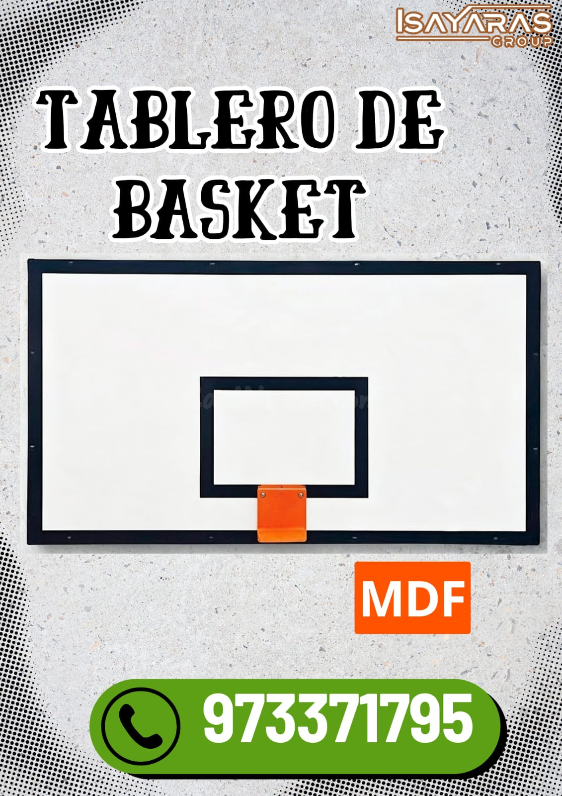 TABLERO DE BASQUET DE CALIDAD RESISTENTE Y DURADERA - foto 3