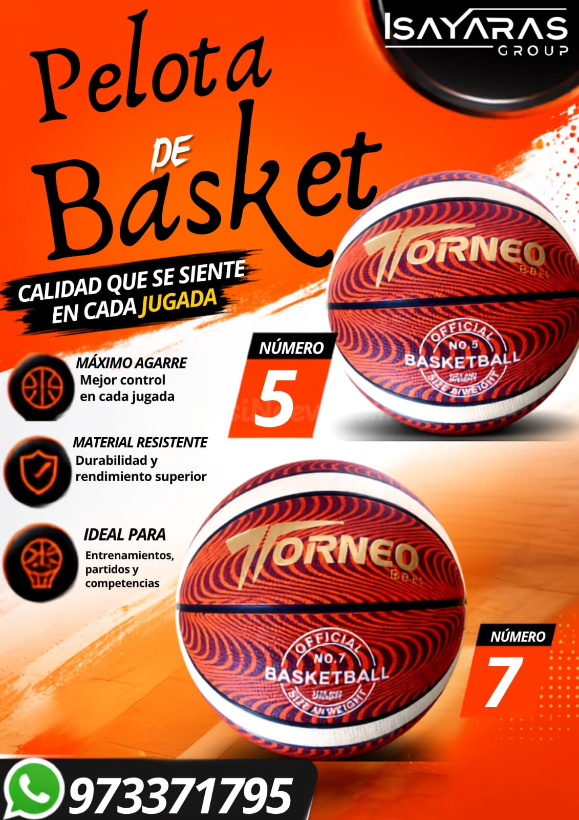 CANASTA DE BASQUET RESISTENTE PARA TODO TIPO DE TABLERO- ISA - foto 2