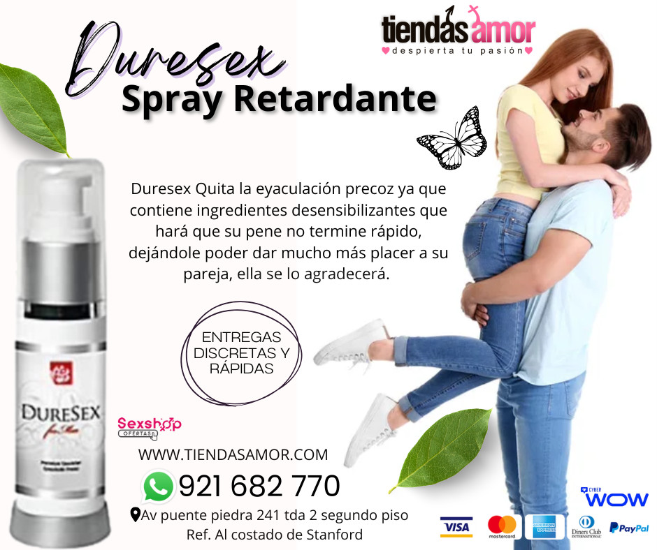 Duresex Spray Retardante eyaculación precoz /desarrollo del pene, potencia sexual eyaculación precoz, impotencia 921682770 ENVIOS NACIONAL Lima y Departamentos