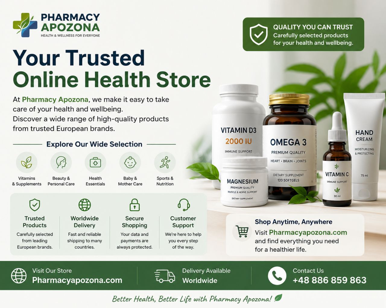 Pharmacy Apozona – Tu tienda online de confianza de salud y bienestar