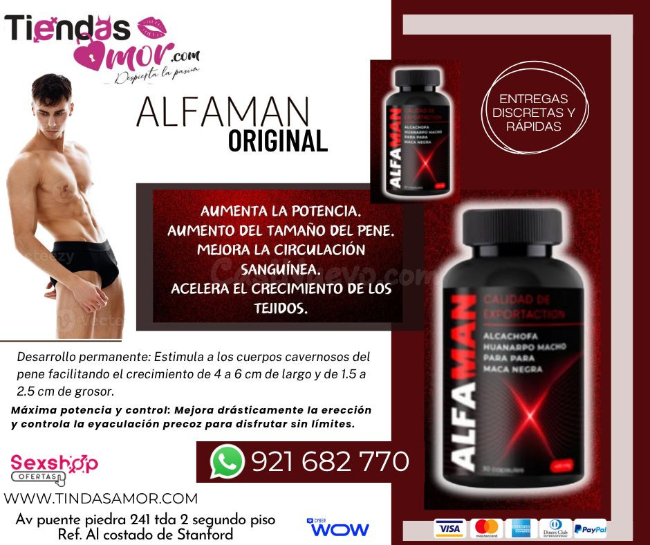 Alfaman Original ​Desarrollo permanente/desarrollo del pene, potencia sexual eyaculación precoz, impotencia 921682770 ENVIOS NACIONAL Lima y Departamentos