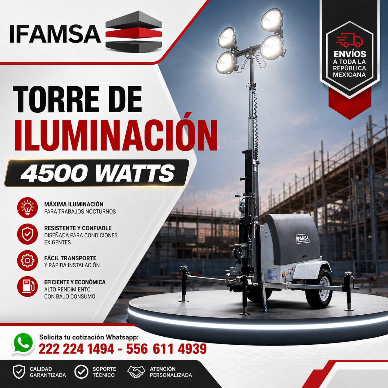 TORRES DE ILUMINACIÓN CIPSA MODELO CTI 4500