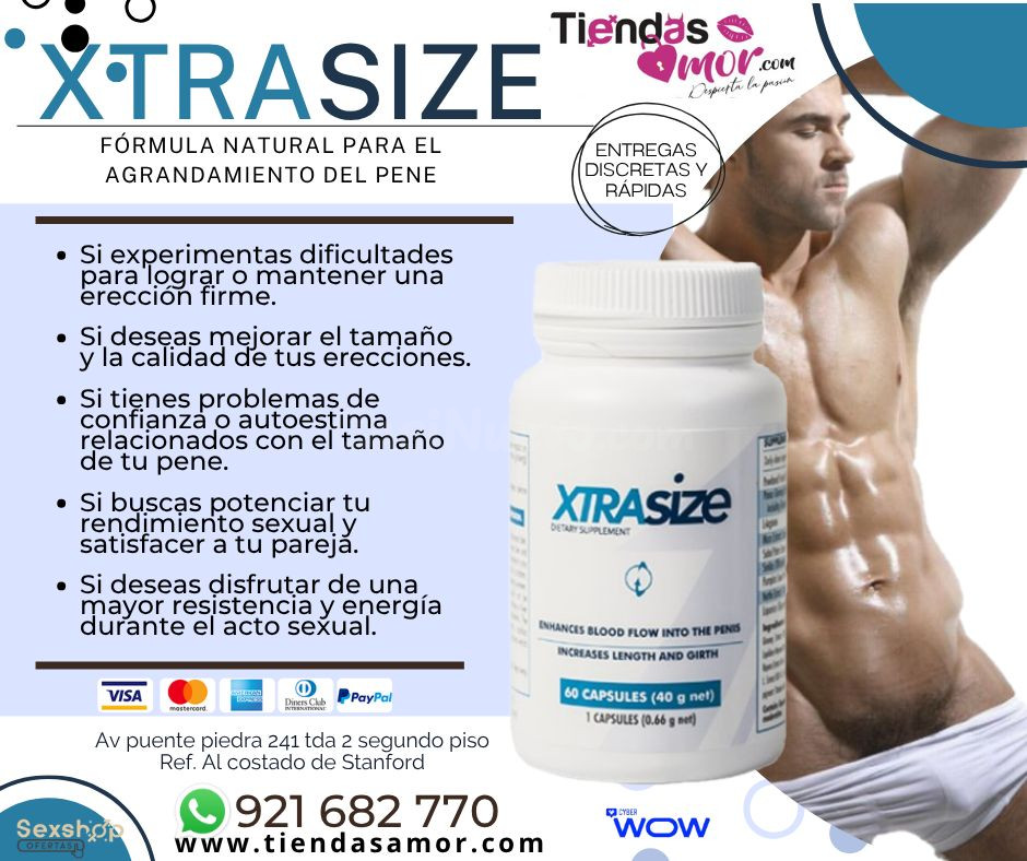 XtraSize :perfecta para la mejora del rendimiento masculino/desarrollo del pene, potencia sexual eyaculación precoz, impotencia 921682770 ENVIOS NACIONAL Lima y Departamentos