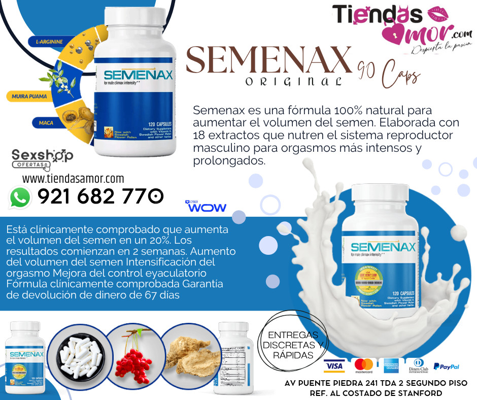 Semenax:¿Mejora el volumen del semen/desarrollo del pene, potencia sexual eyaculación precoz, impotencia 921682770 ENVIOS NACIONAL Lima