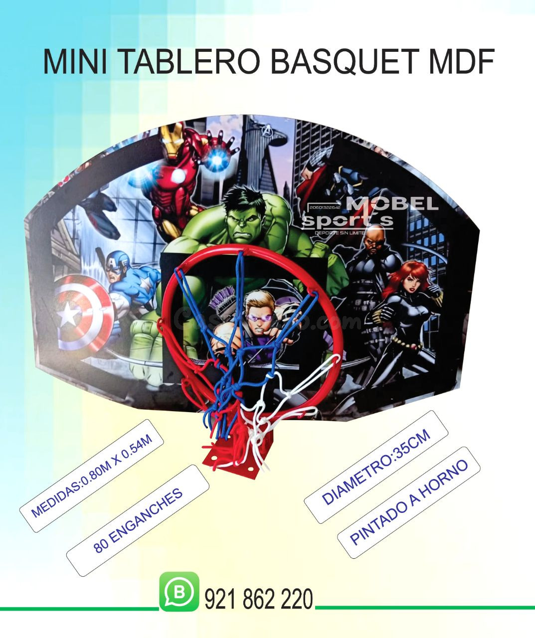 Tablero básico de baloncesto mini / mobel sports - foto 2
