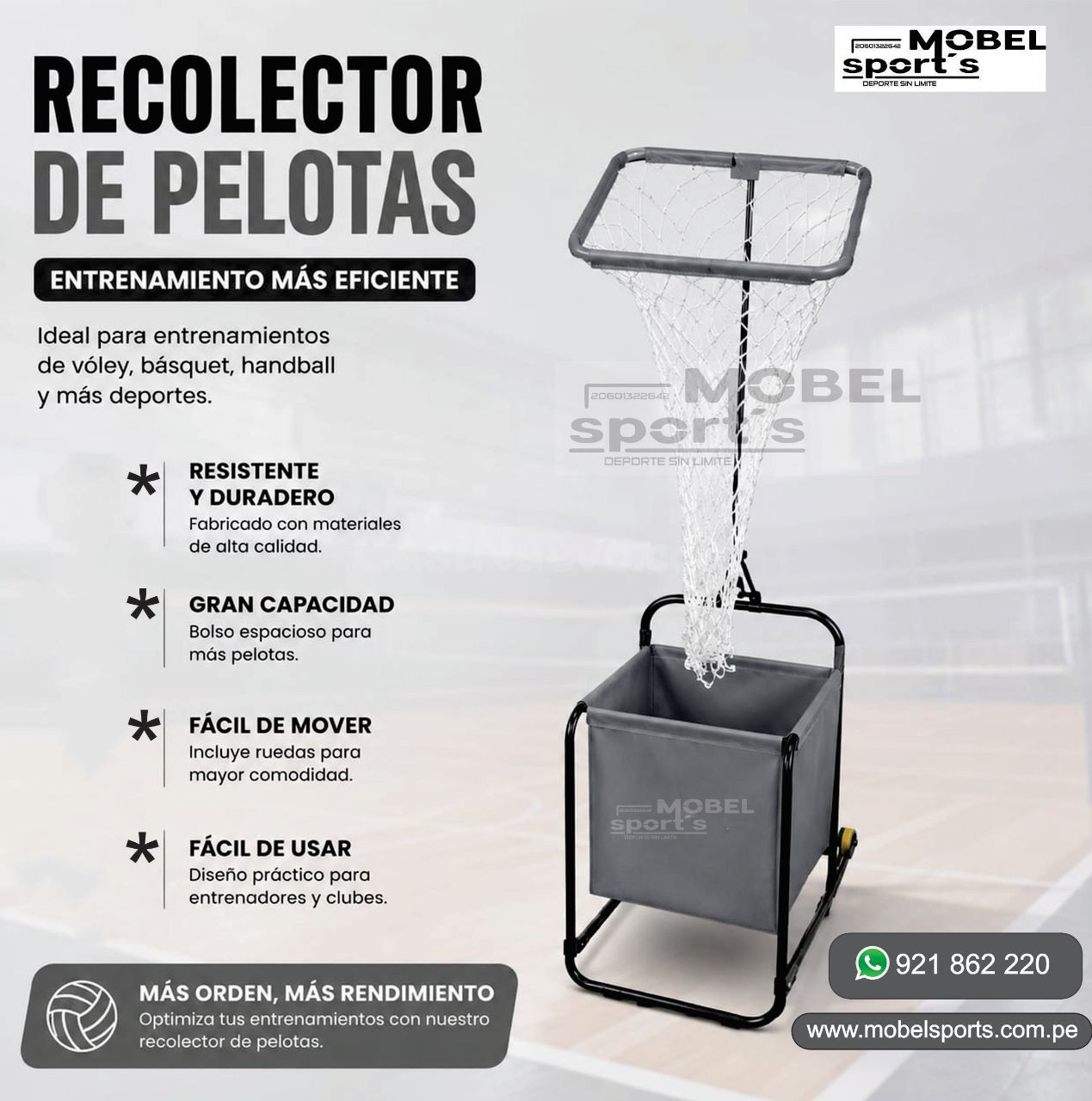 Recogepelotas deportivo MOBEL SPORT'S