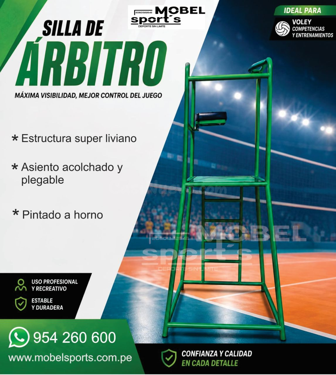 Silla árbitro deportiva de vóley plegable / mobel sports