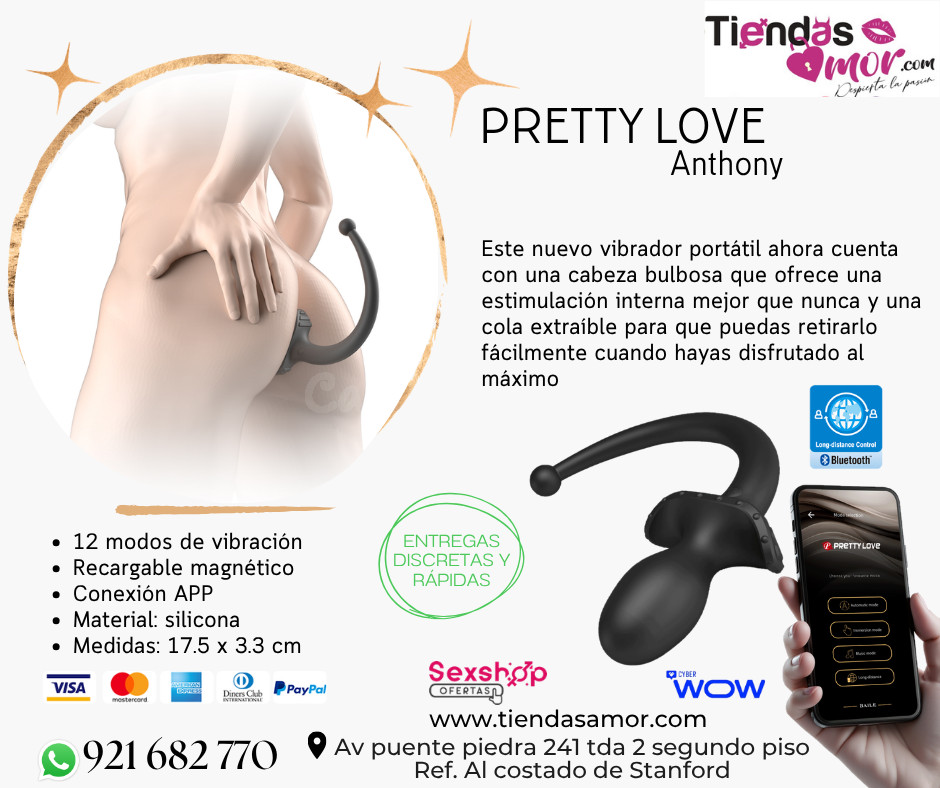 PRETTY LOVE - Anthony 12 modos de vibración/desarrollo del pene, potencia sexual eyaculación precoz, impotencia 921682770 ENVIOS NACIONAL Lima y Departamentos