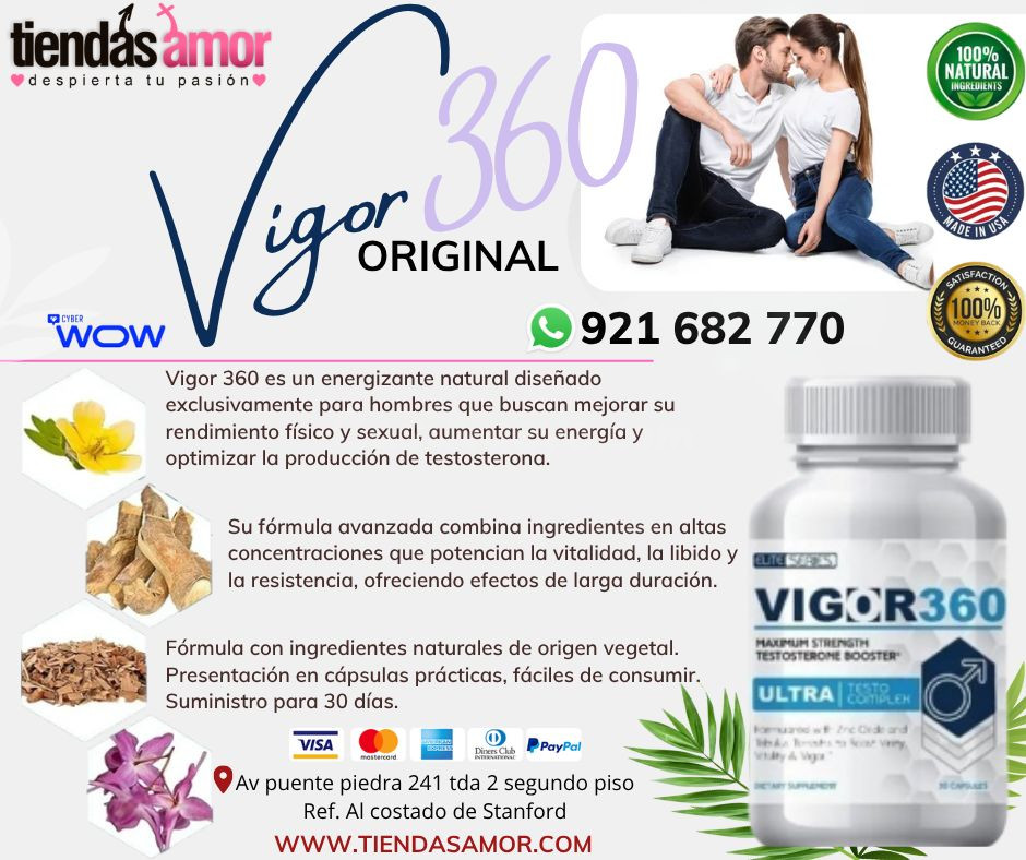 Suplemento Vigor 360 Original para Hombres/desarrollo del pene, potencia sexual eyaculación precoz, impotencia 921682770 ENVIOS NACIONAL Lima y Departamentos