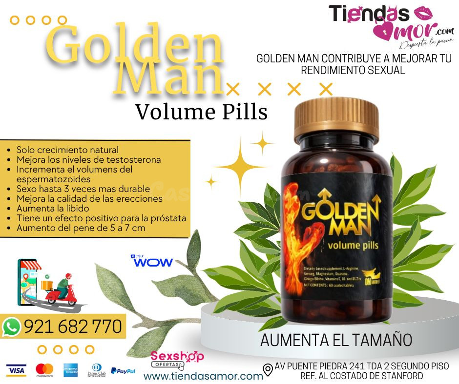 Golden Man Volume Pills Solo crecimiento natural/desarrollo del pene, potencia sexual eyaculación precoz, impotencia 921682770 ENVIOS NACIONAL Lima y Departamentos