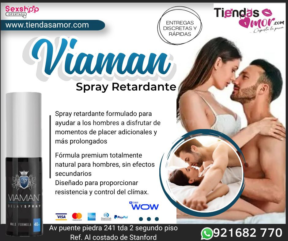 Viaman Spray Retardante natural para hombres, sin efectos secundarios/desarrollo del Pene, Potencia Sexual Eyaculación Precoz, Impotencia 921682770 ENVIOS NACIONAL Lima y Departamento