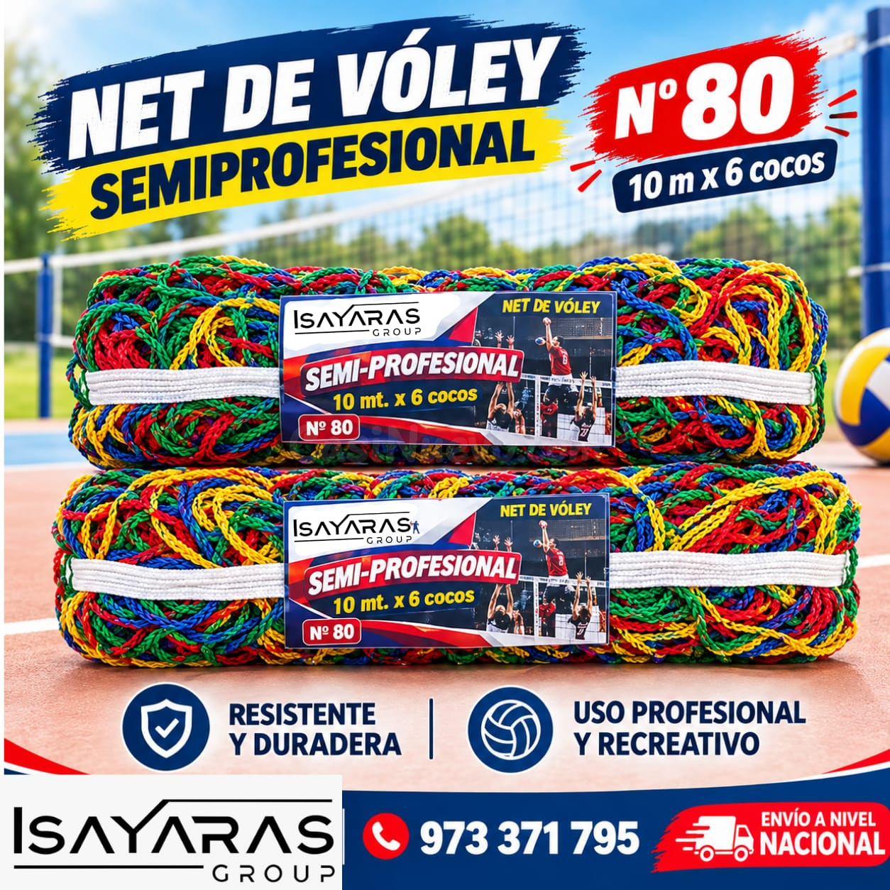 NET DE VOLEY N°80 SEMIPROFECIONAL- ISAYARAS GROUP